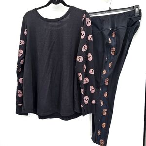 Torrid skull print legging and top set women's 1x - 2x